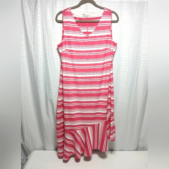 Fig Voyage Sleeveless V Neck Maxi Asymmetrical Hem. Size XL - Picture 1 of 7